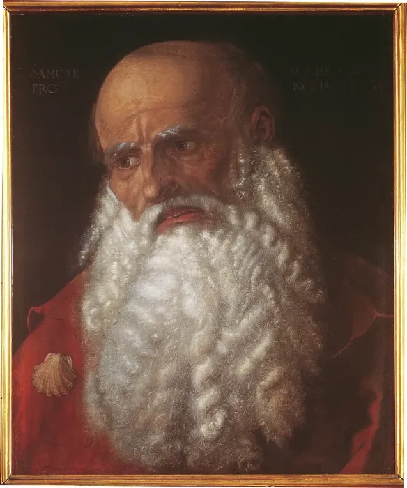 Framed Print : The Head of St James, by Albrecht Drer, 1516, 16th Century, tempera on canvas, cm 46 x 37