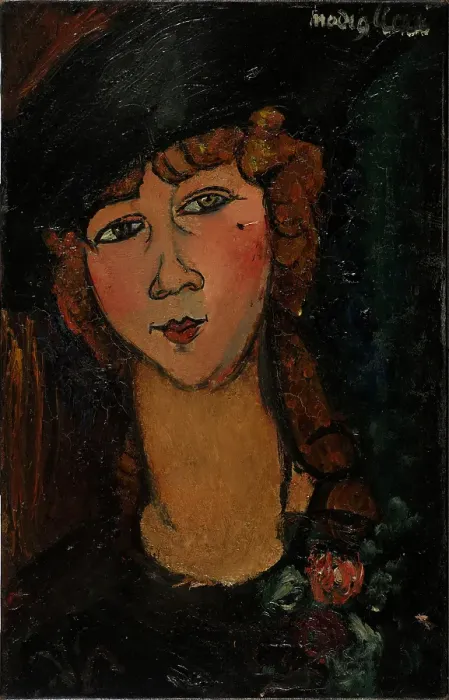 Framed Print : Head Of A Woman With Hat (Lolotte) Framed Print : Head Of A Woman With Hat (Lolotte)