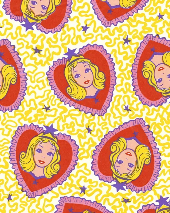 Framed Print : Heart Princess Pattern Framed Print : Heart Princess Pattern