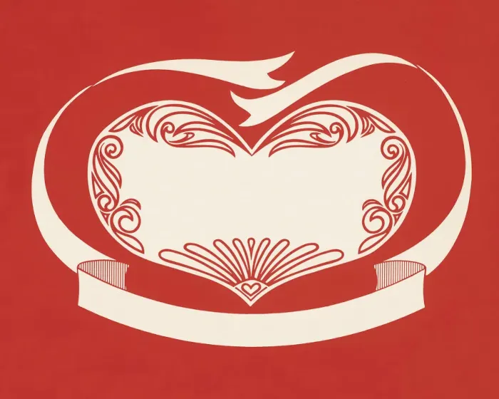 Framed Print : Heart and Ribbon