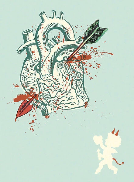 Heart struck by Cupid