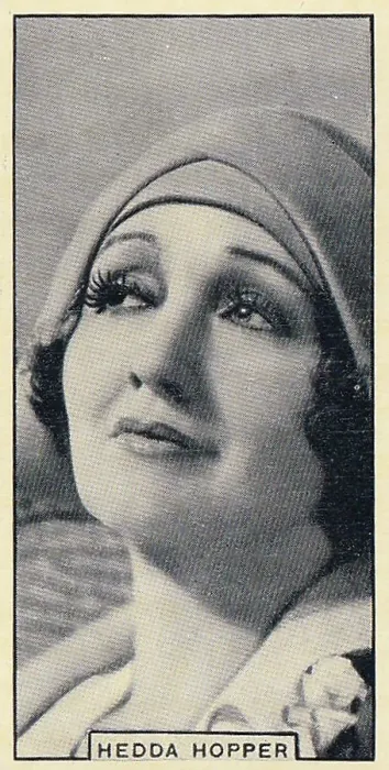 Framed Print : Hedda Hopper, BAT Cinema Artistes Collectible Tobacco Card, 1932