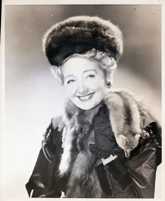 Framed Print : Hedda Hopper Wearing Fur