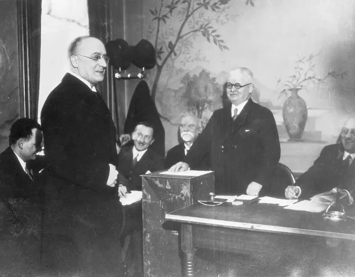 Framed Print : Heinrich Bruening Casting His Vote Framed Print : Heinrich Bruening Casting His Vote