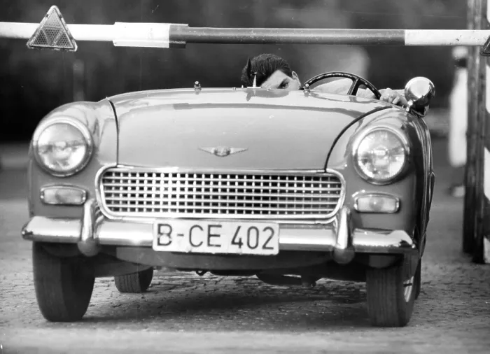 Framed Print : Heinz Meixner Driving Sprint Car In Berlin, Germany