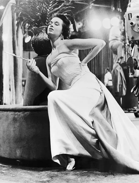 Framed Print : Heiress Gloria Vanderbilt Wearing Evening Gown Framed Print : Heiress Gloria Vanderbilt Wearing Evening Gown
