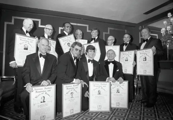 Framed Print : Heisman Winners Holding Awards Framed Print : Heisman Winners Holding Awards