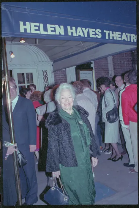 Framed Print : Helen Hayes Standing Outside Theater Framed Print : Helen Hayes Standing Outside Theater
