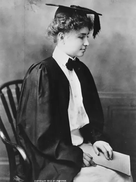 Framed Print : Helen Keller Wearing Cap and Gown Framed Print : Helen Keller Wearing Cap and Gown