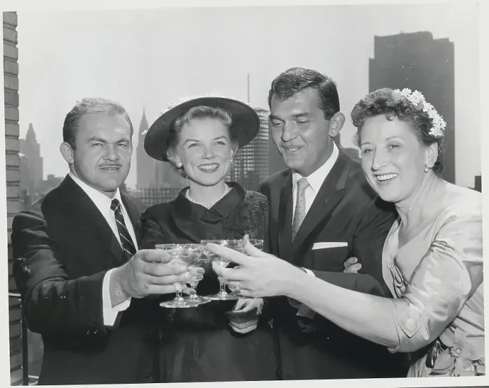 : Helen O'Connell Toasting with Husband and Others : Helen O'Connell Toasting with Husband and Others