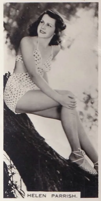 Framed Print : Helen Parrish, Glamour Girls of Stage and Screen series, Carerras collectible tobacco card, 1939
