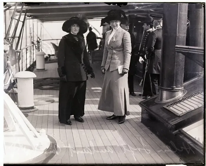 Framed Print : Helen Taft & Mrs. E. Loughlin On Deck Framed Print : Helen Taft & Mrs. E. Loughlin On Deck