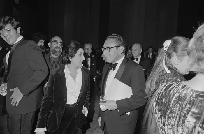 Framed Print : Helen Thomas Walking with Henry Kissinger Framed Print : Helen Thomas Walking with Henry Kissinger