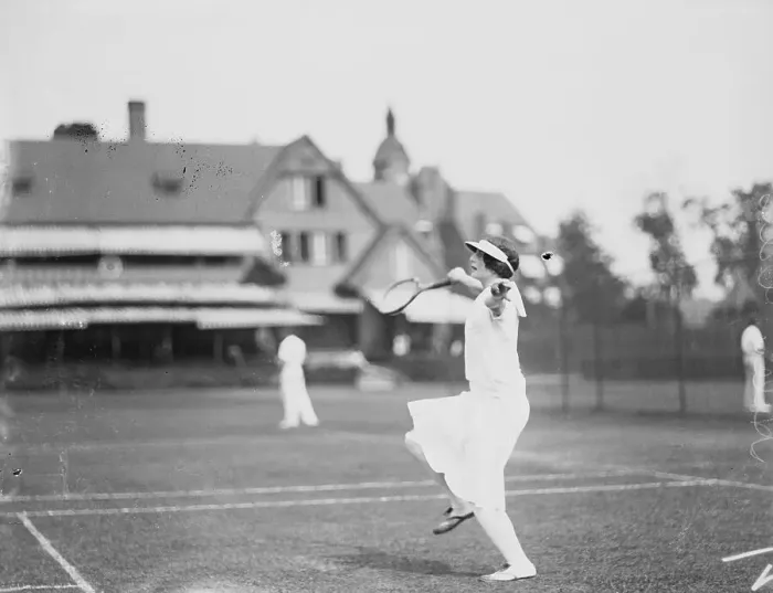 Framed Print : Helen Willis Moody Playing Tennis in New York