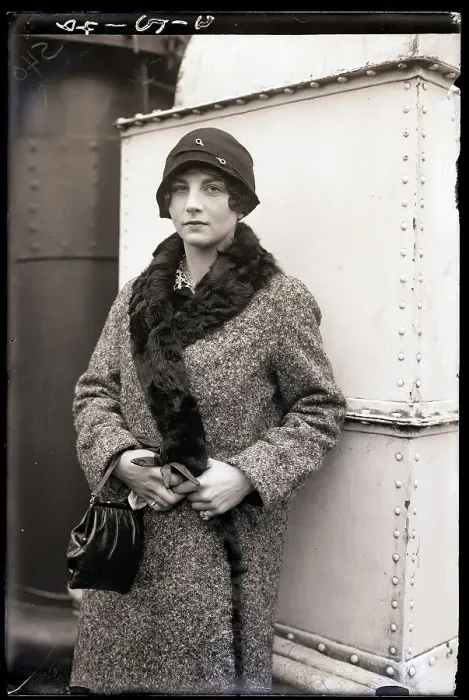 Framed Print : Helen Wills Moody Posing Aboard Ship Framed Print : Helen Wills Moody Posing Aboard Ship