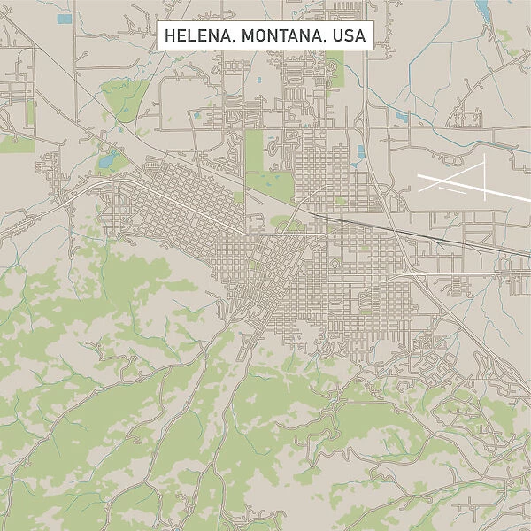 Helena Montana US City Street Map
