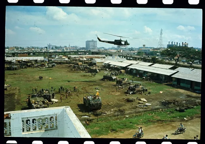 Framed Print : Helicopter Over Cholon, Saigon Framed Print : Helicopter Over Cholon, Saigon