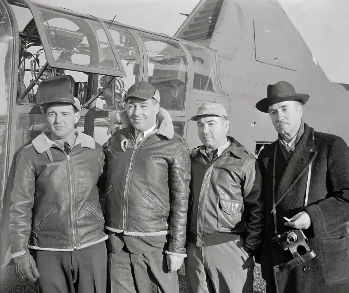 Framed Print : Helicopter Developer Igor Sikorsky with Test Pilots Framed Print : Helicopter Developer Igor Sikorsky with Test Pilots