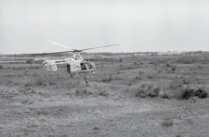 Framed Print : Helicopter Hoisting Pilot Framed Print : Helicopter Hoisting Pilot