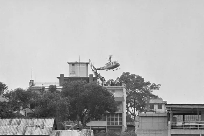 Framed Print : Helicopter Landing on Rooftop