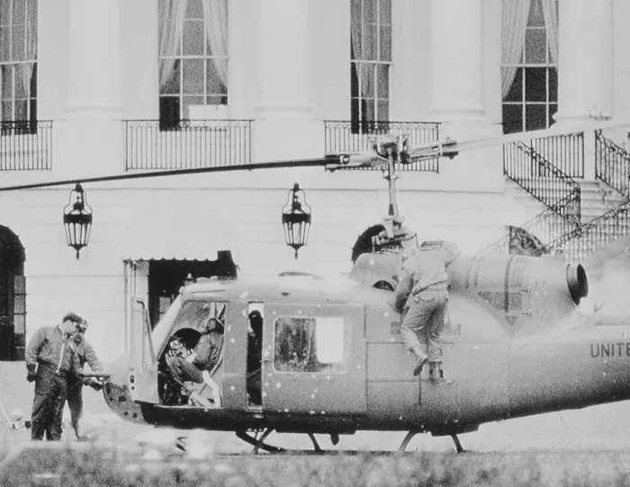 Framed Print : Helicopter on White House's South Lawn Framed Print : Helicopter on White House's South Lawn