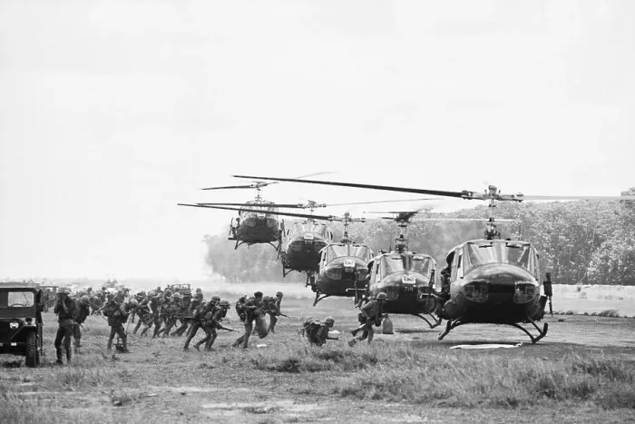 Framed Print : Helicopters Landing In Formation Framed Print : Helicopters Landing In Formation