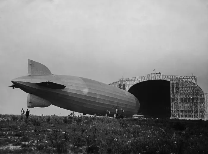Framed Print : Helium Aircraft Landed on Field Framed Print : Helium Aircraft Landed on Field