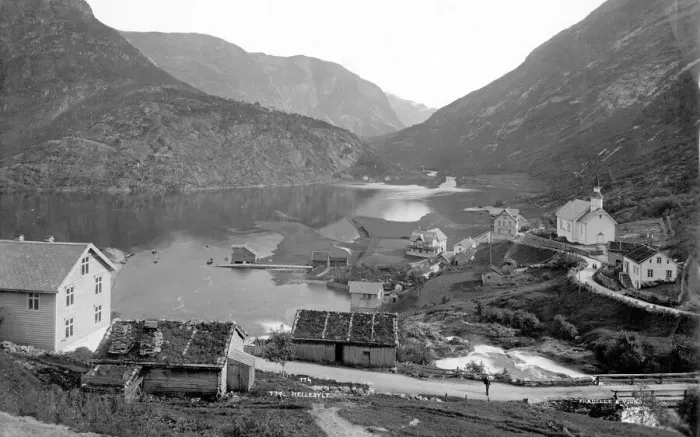 Framed Print : Hellesylt. A tranquil view of Hellesylt, in the Norwegian mountains Framed Print : Hellesylt. A tranquil view of Hellesylt, in the Norwegian mountains