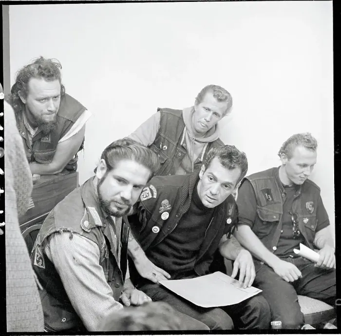Framed Print : Hell's Angels at a Press Conference Framed Print : Hell's Angels at a Press Conference