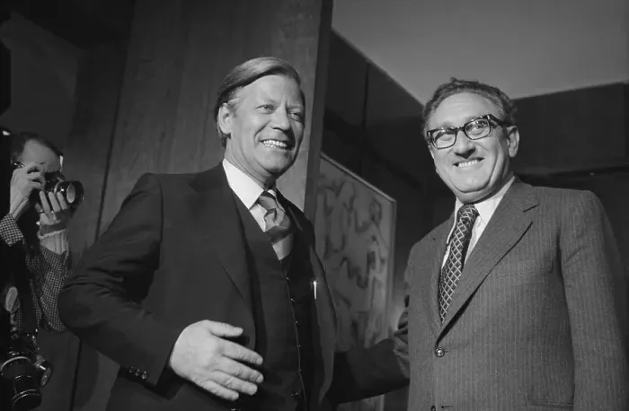 Framed Print : Helmut Schmidt and Henry Kissinger Smiling Framed Print : Helmut Schmidt and Henry Kissinger Smiling