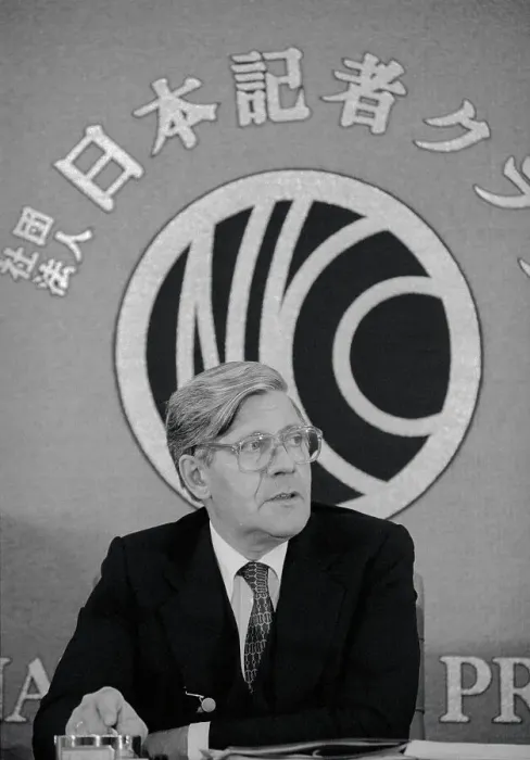 Framed Print : Helmut Schmidt at a Press Conference Framed Print : Helmut Schmidt at a Press Conference