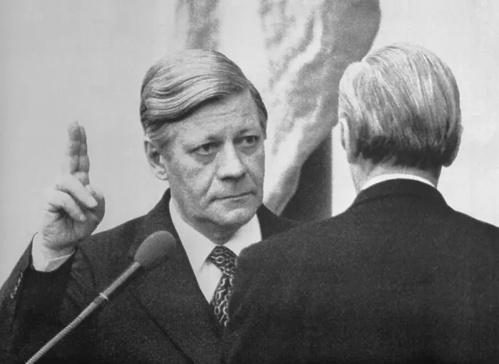 Framed Print : Helmut Schmidt Taking Oath of Office