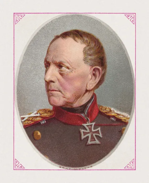 Framed Print : Helmuth von Moltke (Prussian field marshal, 1800-1891), chromolithograph, published 1887 Framed Print : Helmuth von Moltke (Prussian field marshal, 1800-1891), chromolithograph, published 1887