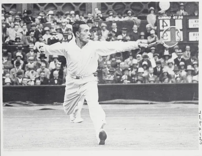 Framed Print : Henri Cochet in Tennis Action Framed Print : Henri Cochet in Tennis Action