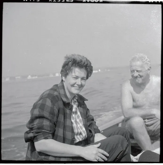 Framed Print : Henriette Rosenberg Sitting in Boat Framed Print : Henriette Rosenberg Sitting in Boat