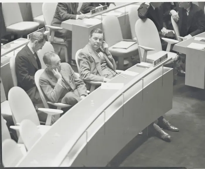 Framed Print : Henry Cabot Lodge Jr. in United Nation's Session Framed Print : Henry Cabot Lodge Jr. in United Nation's Session