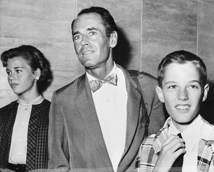 Framed Print : Henry Fonda with Children Jane and Peter, 1955 Framed Print : Henry Fonda with Children Jane and Peter, 1955