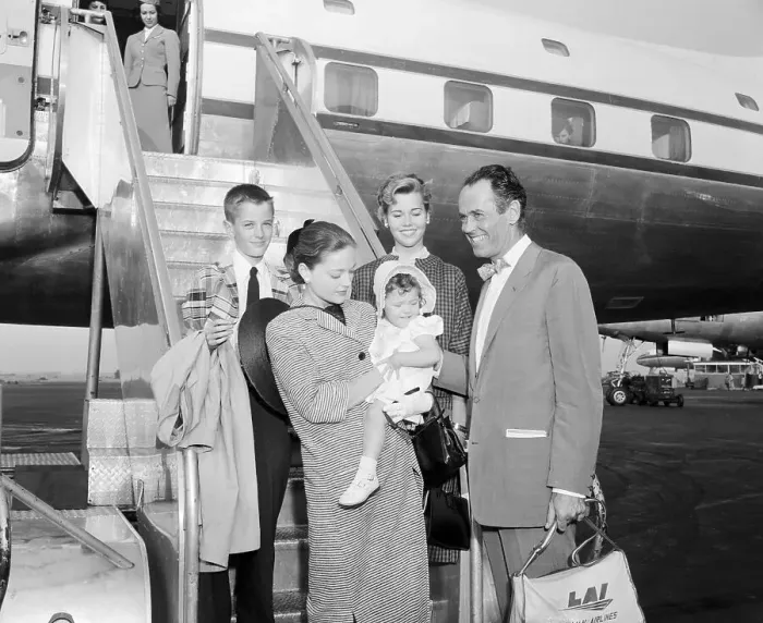Framed Print : Henry Fonda with Family Framed Print : Henry Fonda with Family