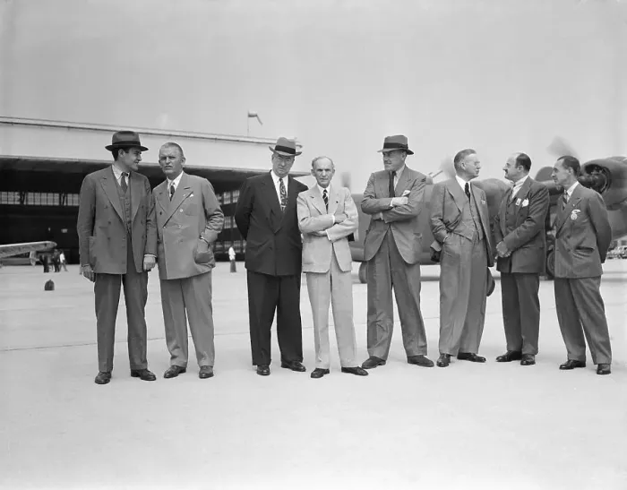 Framed Print : Henry Ford with Allied War Production Chiefs Framed Print : Henry Ford with Allied War Production Chiefs