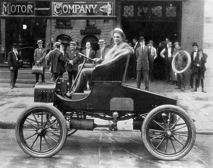 Framed Print : Henry Ford in Early Model Automobile Framed Print : Henry Ford in Early Model Automobile