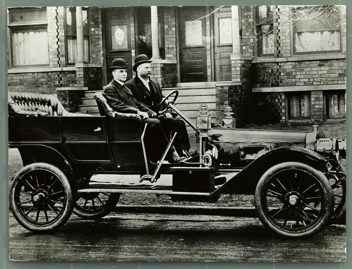 Framed Print : Henry Ford and Friend in Early Automobile