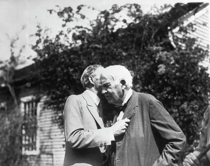 Framed Print : Henry Ford Greets Thomas A. Edison Framed Print : Henry Ford Greets Thomas A. Edison
