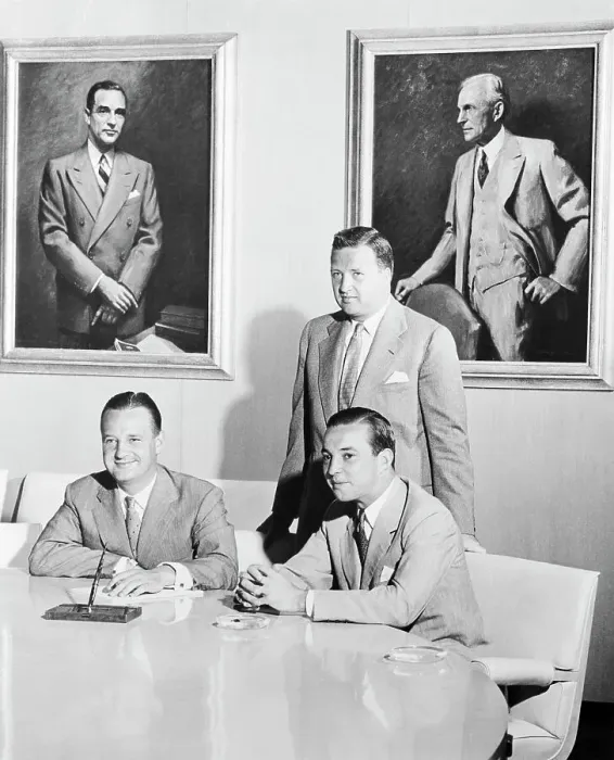 Framed Print : Henry Ford II with Brothers Benson and William Framed Print : Henry Ford II with Brothers Benson and William