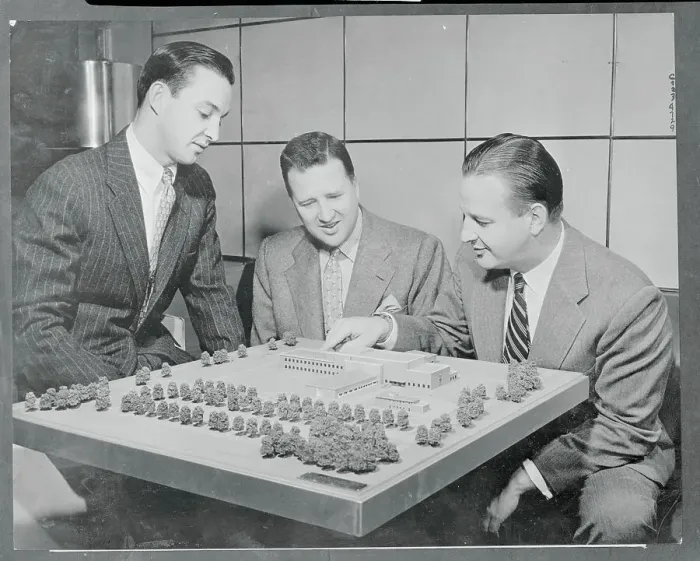 Framed Print : Henry Ford II and His Brothers Examining a Model Framed Print : Henry Ford II and His Brothers Examining a Model