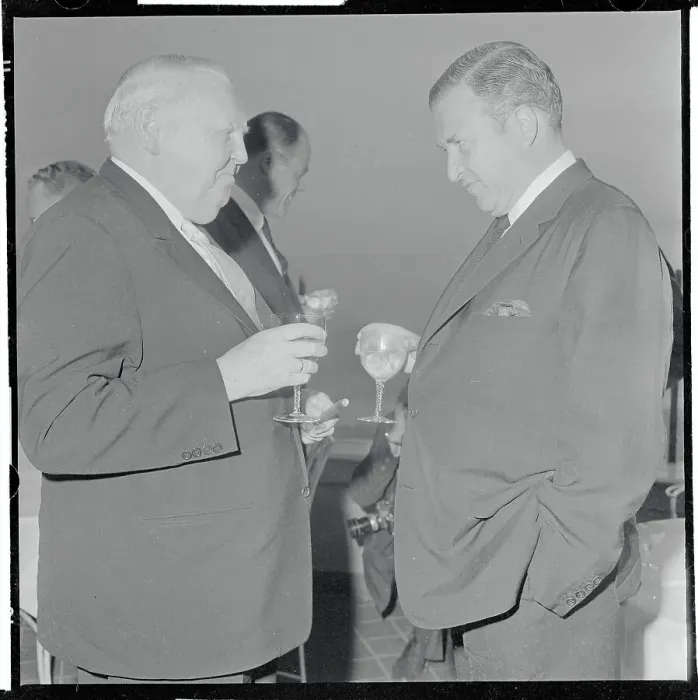 Framed Print : Henry Ford II Chatting with Ludwig Erhard Framed Print : Henry Ford II Chatting with Ludwig Erhard