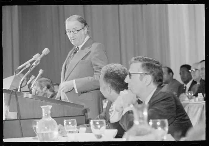 Framed Print : Henry Ford II Looking at Coleman Young Framed Print : Henry Ford II Looking at Coleman Young