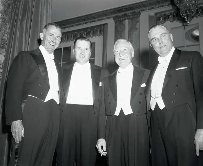 Framed Print : Henry Ford II Posing with Colleagues Framed Print : Henry Ford II Posing with Colleagues