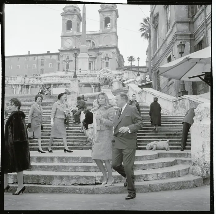 Framed Print : Henry Ford II with Second Wife at Spanish Steps Framed Print : Henry Ford II with Second Wife at Spanish Steps