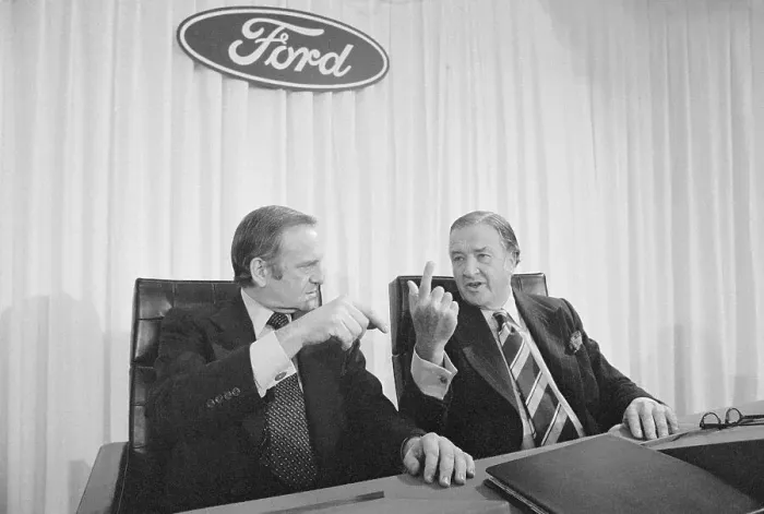 Framed Print : Henry Ford II Speaking with Lee Iacocca Framed Print : Henry Ford II Speaking with Lee Iacocca
