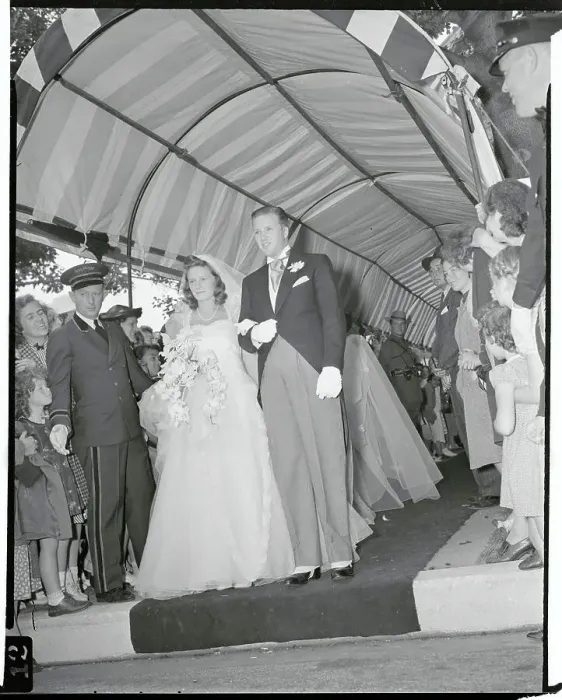 Framed Print : Henry Ford II and His Wife Leaving Their Church Framed Print : Henry Ford II and His Wife Leaving Their Church